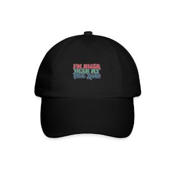 I'm Nicer Than My Face Looks Sarcastic Quote - Baseballkappe - Schwarz/Schwarz - Vorne