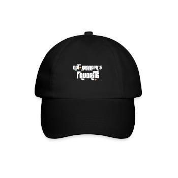 Not Grandpa's Favorite Grandchild grandkid - Baseball Cap - black/black - Front