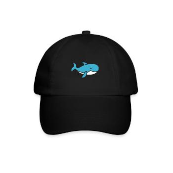 whale - Baseball Cap - black/black - Front