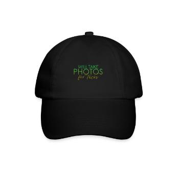 Will Take Photos For Tacos 4 - Baseball Cap - black/black - Front