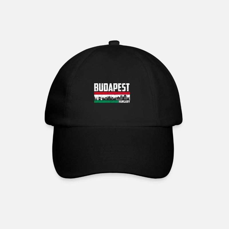 Budapest Ungarn - Baseballkappe - Schwarz/Schwarz
