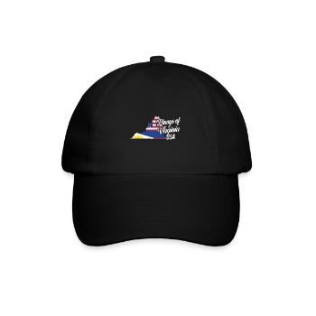 Filipinos of Virginia Design für stolze Fil-Ams - Baseballkappe - Schwarz/Schwarz - Vorne