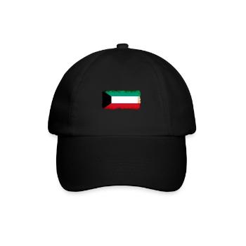 Kuwait als Flagge - Baseballkappe - Schwarz/Schwarz - Vorne