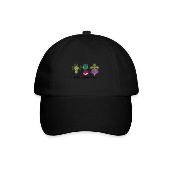 Thyme To Turnip The Beet Funny Vegetable Motif - Baseball Cap - black/black - Front