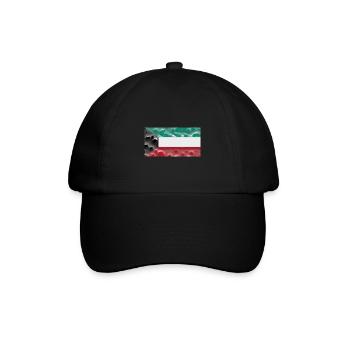 Geschenk für Kuwait - Baseballkappe - Schwarz/Schwarz - Vorne