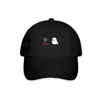 Geist Dartspieler Kostüm Halloween - Baseballkappe - Schwarz/Schwarz - Vorne