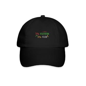 50% végétarien 50% végétalien - Casquette classique - noir/noir - Devant