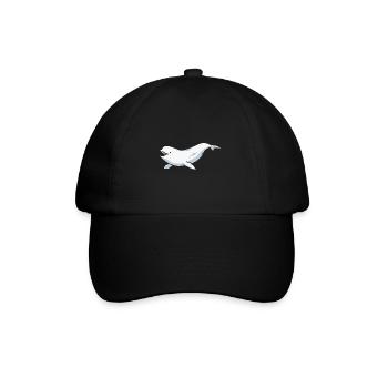 Weißwal Beluga Wal - Baseballkappe - Schwarz/Schwarz - Vorne