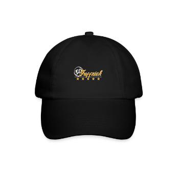 50 50. Geburtstag Geschenk - Baseballkappe - Schwarz/Schwarz - Vorne