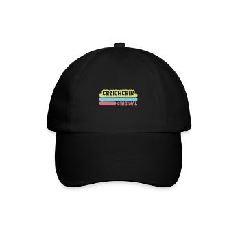 Erzieherin - Baseballkappe - Schwarz/Schwarz - Vorne
