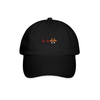 Rottweiler Heartbeat Lustige Hundebesitzer - Baseballkappe - Schwarz/Schwarz - Vorne