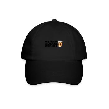 Whiskey trinken Whiskey trinken Whiskey Geschenk - Baseballkappe - Schwarz/Schwarz - Vorne