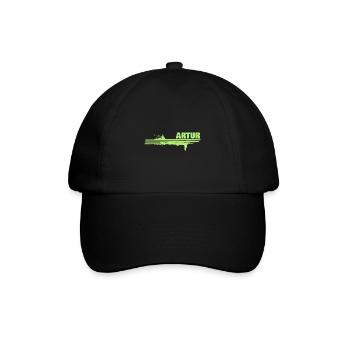 Geschenk für Artur - Baseballkappe - Schwarz/Schwarz - Vorne