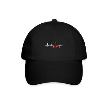 Kirsche - Baseballkappe - Schwarz/Schwarz - Vorne