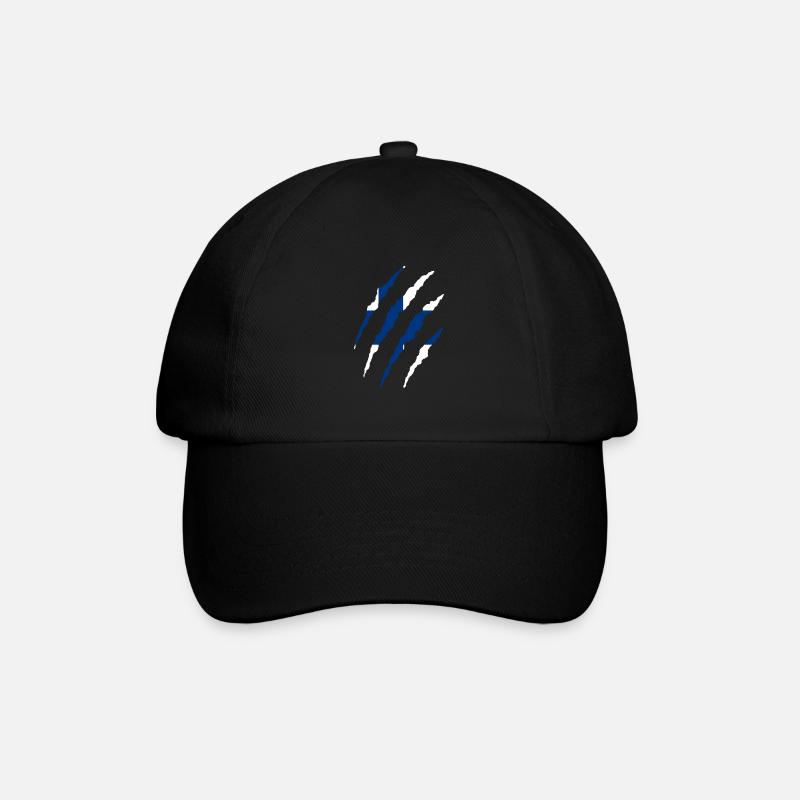 Finnish flag Finland - Baseball Cap - black/black