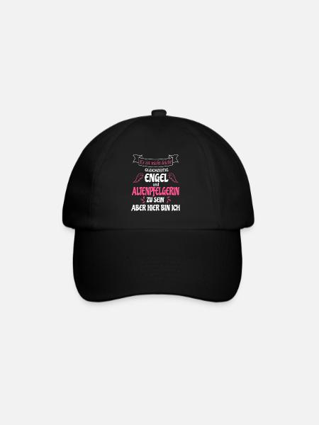 Altenpfelgerin und gleichzeitig Engel , bin da - Baseballkappe - Schwarz/Schwarz
