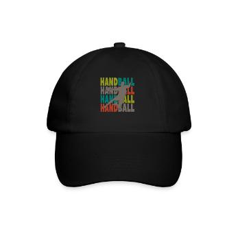Retro vintage handball player handball ball gift - Baseball Cap - black/black - Front