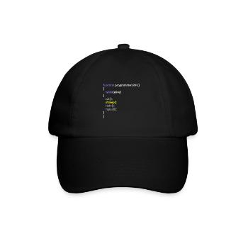 Computerprogrammierer Codierer Software Engineers Geschenk - Baseballkappe - Schwarz/Schwarz - Vorne