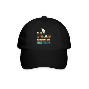 Altenpflegerin Geschenk Altenpflege - Kann nicht - Baseballkappe - Schwarz/Schwarz - Vorne