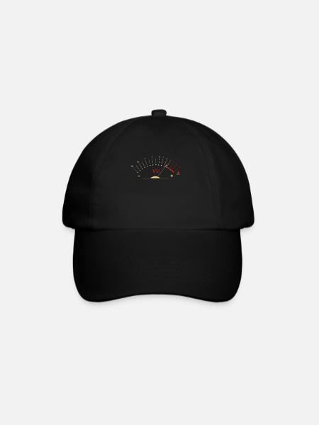 VU Meter, Audiophile HiFi Musiker - Baseballkappe - Schwarz/Schwarz