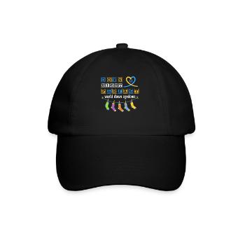 Parfait droit, syndrome de Down mondial - Casquette classique - noir/noir - Devant