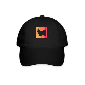 Shih Tzu dog lover Retro vintage Gift idea - Baseballkappe - Schwarz/Schwarz - Vorne