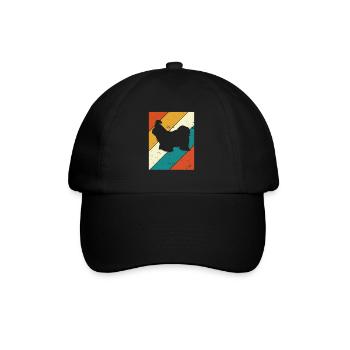 Shih Tzu dog lover Retro vintage Gift idea - Baseball Cap - black/black - Front