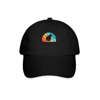 Birne Obst Frucht Birnen Garten Retro Geschenk - Baseballkappe - Schwarz/Schwarz - Vorne