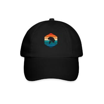 Broccoli Vegan Lover Retro Healthy Gift idea - Baseball Cap - black/black - Front