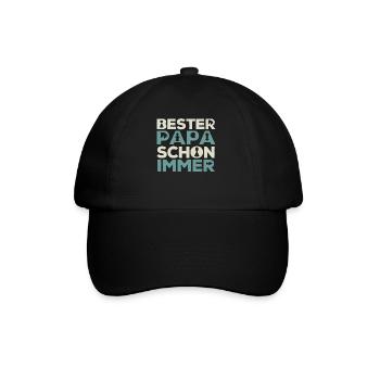 Schachvater, Schachspieler Geschenk, - Baseballkappe - Schwarz/Schwarz - Vorne