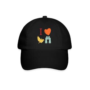 Observation des oiseaux, ornithologie - Casquette classique - noir/noir - Devant