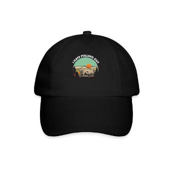 Camping, je déteste déménager, camping-car - Casquette classique - noir/noir - Devant