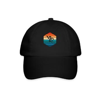 Snake Retro Reptile Python Idée cadeau - Casquette classique - noir/noir - Devant