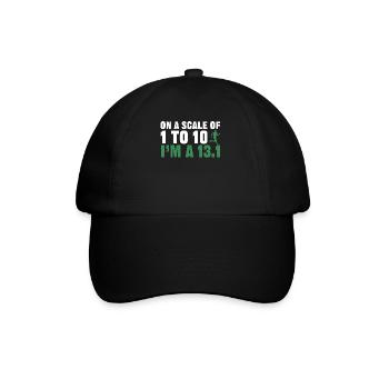 Half Marathon, Marathon, Runner - Baseball Cap - black/black - Front