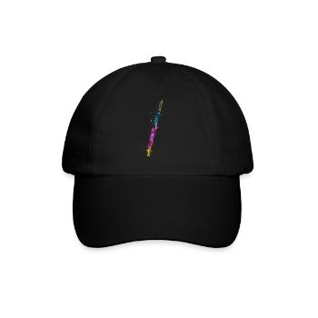 Flûte, Jouer de la flûte, - Casquette classique - noir/noir - Devant