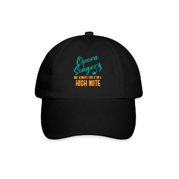 Opera singer, voice, opera - Baseball Cap - black/black - Front
