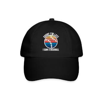 Baseball Lustig - Baseballkappe - Schwarz/Schwarz - Vorne