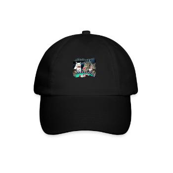 Cats Playing Cards - Baseball Cap - black/black - Front