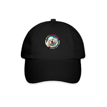 Dog Cartoon Poodle Design pour les amoureux des chiens - Casquette classique - noir/noir - Devant