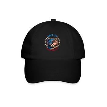 American Patriotic USA Design - Baseball Cap - black/black - Front