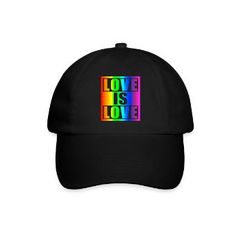 Love is love - Baseballkappe - Schwarz/Schwarz - Vorne