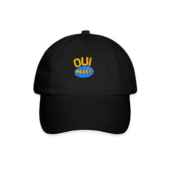 Oui Oui Merci - Baseballkappe - Schwarz/Schwarz - Vorne