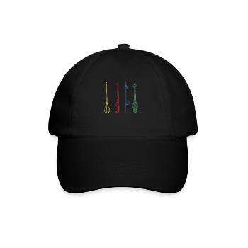 Bouzouki Irlandais Instrument Grec - Casquette classique - noir/noir - Devant