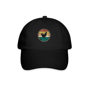 Chickens Retro Rooster Farmer Retro Farm Gift - Baseball Cap - black/black - Front