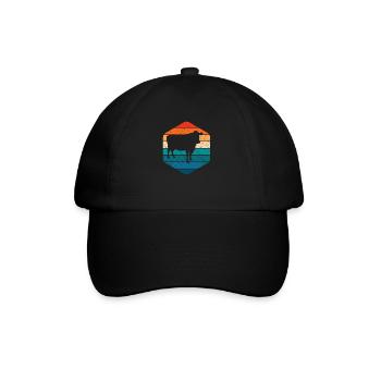 Kuh Retro Muh Landwirt Milch Bauernhof Geschenk - Baseballkappe - Schwarz/Schwarz - Vorne