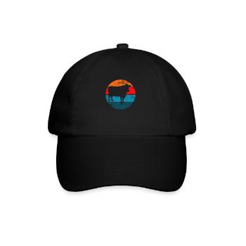 Kuh Retro Muh Landwirt Milch Bauernhof Geschenk - Baseballkappe - Schwarz/Schwarz - Vorne