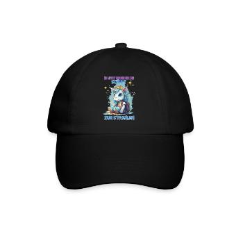 Schulkind Mädchen Einhorn Zur Einschulung - Baseballkappe - Schwarz/Schwarz - Vorne