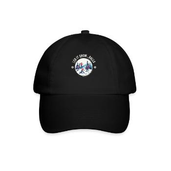Schneeballschlacht- Let it snow...balls - Baseballkappe - Schwarz/Schwarz - Vorne