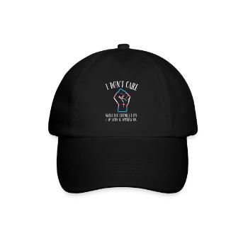 LGBTQ - I don't care what you think about me - Baseball Cap - black/black - Front