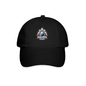 Bowling King Skittles Bowling Club Design for Bowling - Baseball Cap - black/black - Front